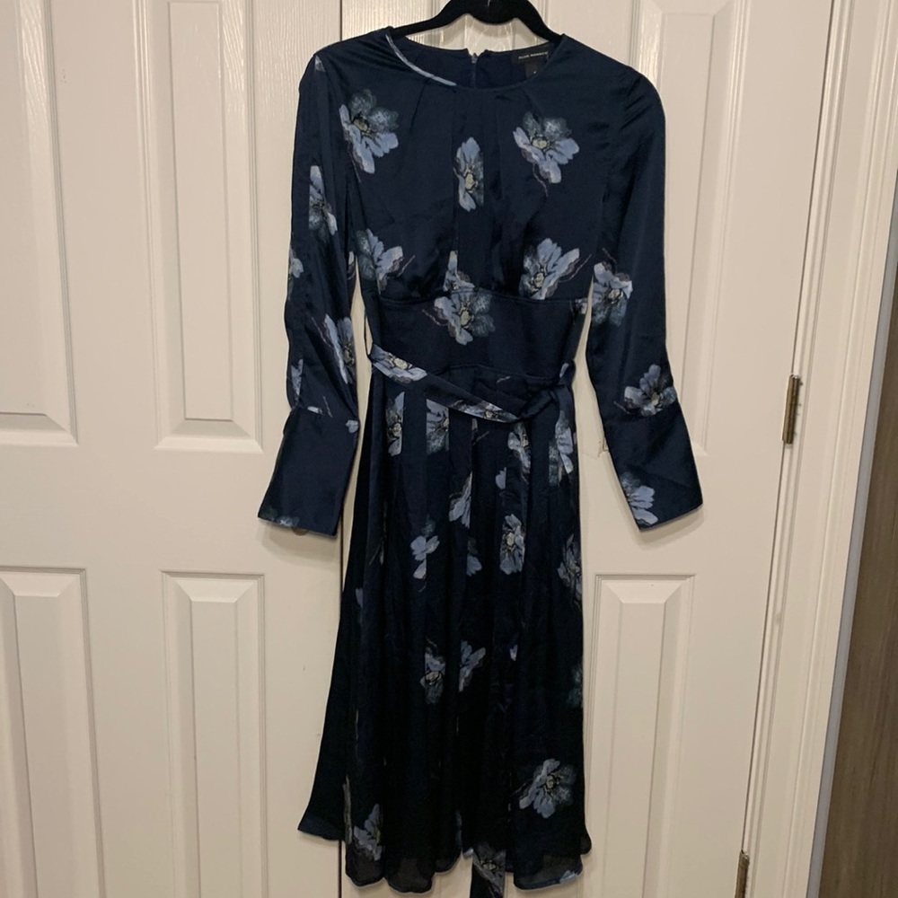 Club Monaco Floral Belted Midi Dress